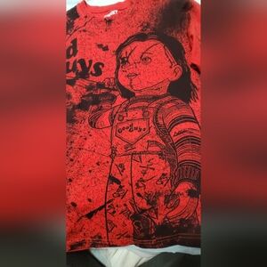 Red Graphic T-Shirt with Good Guys Design